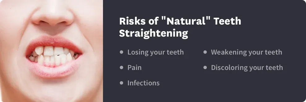 risks of natural teeth straightening